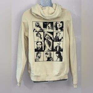 TAYLOR SWIFT ERAS TOUR NWOT Cream Colored Pullover Hooded Sweatshirt Size S